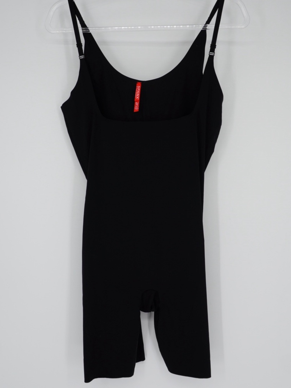 Spanx‎ Open Bust Midnight Bodysuit XL black shorts Shapewear EUC